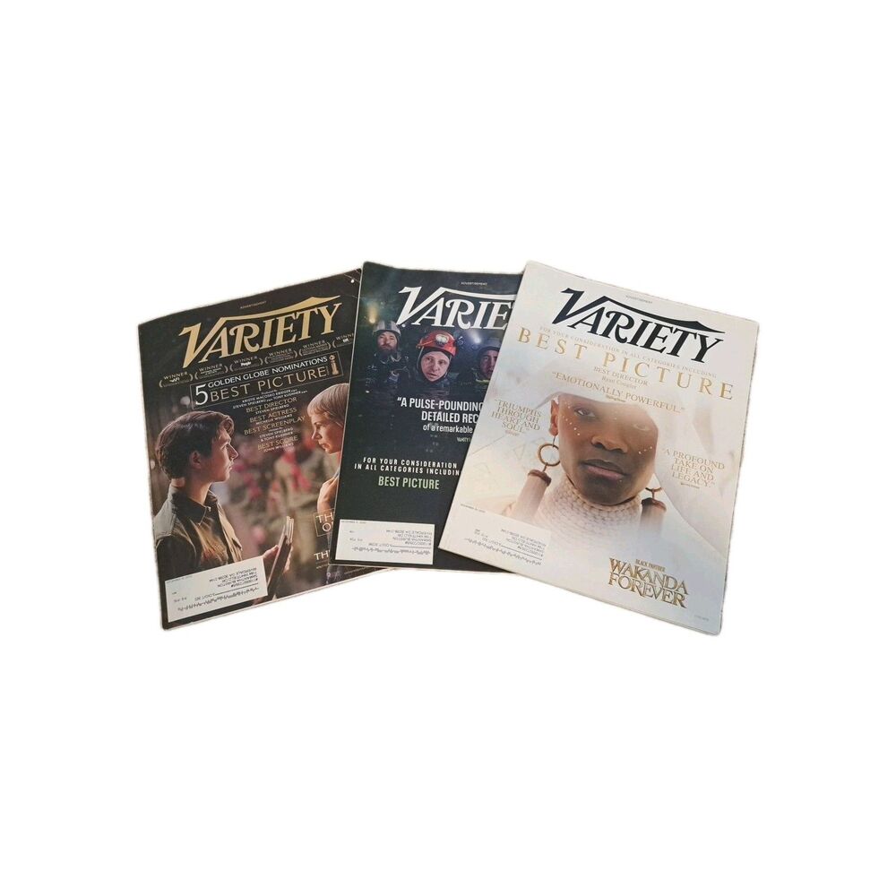 Variety Magazine Bundle Of Three Magazines 2022